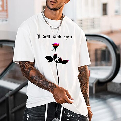 Men's Unisex T shirt Tee Hot Stamping Graphic Prints Rose Crew Neck Street Daily Print Short Sleeve Tops Designer Casual Big and Tall Sports White / Summer / Summer
Men's Unisex T shirt Tee Hot Stamping Graphic Prints Rose Crew Neck Street Daily Print Short Sleeve Tops Designer Casual Big and Tall Sports White / Summer / Summer