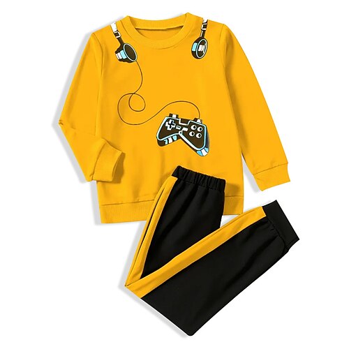2 Pieces Kids Boys Sweatshirt & Pants Clothing Set Outfit Graphic Long Sleeve Print Set Outdoor Sports Fashion Cool Winter Fall 3-12 Years Yellow
2 Pieces Kids Boys Sweatshirt & Pants Clothing Set Outfit Graphic Long Sleeve Print Set Outdoor Sports Fashion Cool Winter Fall 3-12 Years Yellow