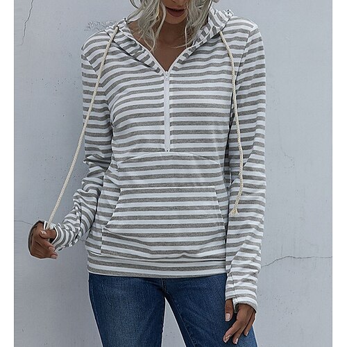 Women's Hoodie Stripes Camo / Camouflage Half Zip Print Casual Daily Sports Casual Streetwear Hoodies Sweatshirts Black And White Green Black
Women's Hoodie Stripes Camo / Camouflage Half Zip Print Casual Daily Sports Casual Streetwear Hoodies Sweatshirts Black And White Green Black