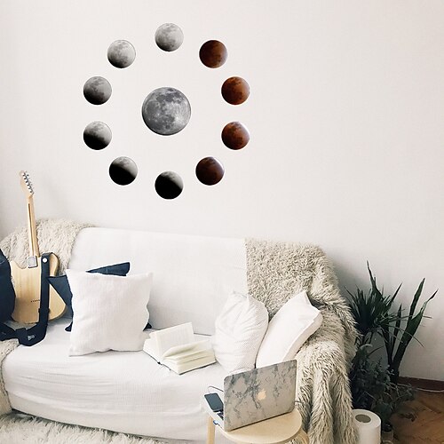 The Gradual Change of The Moon Landscape Wall Stickers Living Room / Kids Room & kindergarten Removable / Pre-pasted PVC Home Decoration Wall Decal 1pc
The Gradual Change of The Moon Landscape Wall Stickers Living Room / Kids Room & kindergarten Removable / Pre-pasted PVC Home Decoration Wall Decal 1pc
