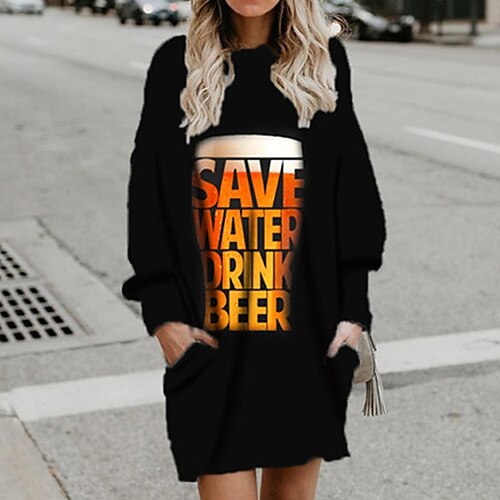 Women's Shift Dress Short Mini Dress Black Rainbow Red Long Sleeve Letter Pocket Print Fall Winter Hooded Casual 2022 S M L XL XXL 3XL
Women's Shift Dress Short Mini Dress Black Rainbow Red Long Sleeve Letter Pocket Print Fall Winter Hooded Casual 2022 S M L XL XXL 3XL