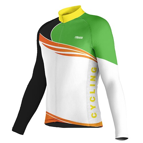 21Grams Men's Cycling Jersey Long Sleeve Bike Top with 3 Rear Pockets Mountain Bike MTB Road Bike Cycling Breathable Quick Dry Moisture Wicking Reflective Strips Green Geometic Polyester Spandex
21Grams Men's Cycling Jersey Long Sleeve Bike Top with 3 Rear Pockets Mountain Bike MTB Road Bike Cycling Breathable Quick Dry Moisture Wicking Reflective Strips Green Geometic Polyester Spandex