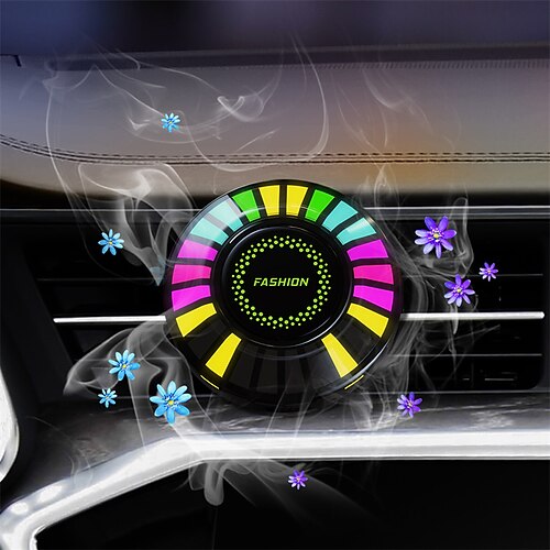 

OTOLAMPARA 30W RGB LED Vehicle Music Rhythm Fragrance Atmosphere Lamp Novelty Colorful DJ Sound Pickup Aroma Ambient Light for Car APP Control