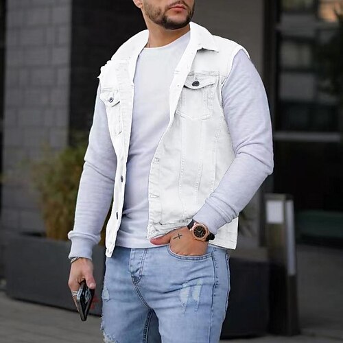 foreign trade european and american vest men's outer wear summer and autumn men's casual breathable raw edge lapel button vest slim coat
foreign trade european and american vest men's outer wear summer and autumn men's casual breathable raw edge lapel button vest slim coat