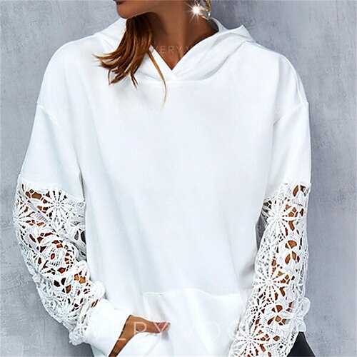 Women's Hoodie Solid Color Patchwork Casual Daily Sports Casual Streetwear Hoodies Sweatshirts White
Women's Hoodie Solid Color Patchwork Casual Daily Sports Casual Streetwear Hoodies Sweatshirts White