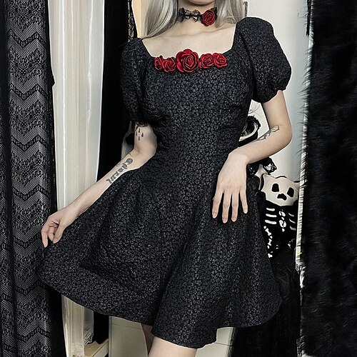 Goth Girl Retro Vintage Punk & Gothic Steampunk Dress Masquerade Women's Costume Vintage Cosplay Short Sleeve Dress Masquerade
Goth Girl Retro Vintage Punk & Gothic Steampunk Dress Masquerade Women's Costume Vintage Cosplay Short Sleeve Dress Masquerade