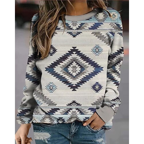 Damen Sweatshirt Pullover Zur Seite fahren Aktiv Strassenmode Ethnisch Bedruckt Rote Blau Purpur Geometrisch Täglich Rundhalsausschnitt Langarm
Damen Sweatshirt Pullover Zur Seite fahren Aktiv Strassenmode Ethnisch Bedruckt Rote Blau Purpur Geometrisch Täglich Rundhalsausschnitt Langarm