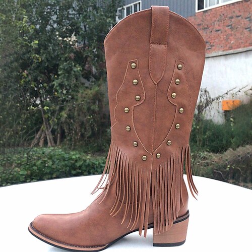 cross-border special for large size mid-tube fringed boots women's autumn and winter new rivets western cowboy martin boots mid-heel rider boots
cross-border special for large size mid-tube fringed boots women's autumn and winter new rivets western cowboy martin boots mid-heel rider boots
