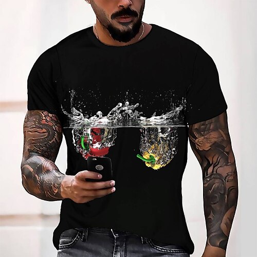 Men's T shirt Tee Tee Graphic Round Neck Black Short Sleeve 3D Print Casual Daily 3D Print Tops Fashion Cool Designer Comfortable / Summer / Summer
Men's T shirt Tee Tee Graphic Round Neck Black Short Sleeve 3D Print Casual Daily 3D Print Tops Fashion Cool Designer Comfortable / Summer / Summer