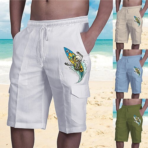 Men's Designer Streetwear Shorts Beach Shorts Drawstring Elastic Waist Multiple Pockets Short Pants Casual Daily Micro-elastic Graphic Patterned Skull Breathable Soft Mid Waist Green White Blue Khaki
Men's Designer Streetwear Shorts Beach Shorts Drawstring Elastic Waist Multiple Pockets Short Pants Casual Daily Micro-elastic Graphic Patterned Skull Breathable Soft Mid Waist Green White Blue Khaki
