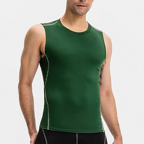 Men's Compression Tank Top Sleeveless Compression Clothing Athletic Spandex Breathable Quick Dry Moisture Wicking Gym Workout Running Active Training Sportswear Activewear Solid Colored Black Green
Men's Compression Tank Top Sleeveless Compression Clothing Athletic Spandex Breathable Quick Dry Moisture Wicking Gym Workout Running Active Training Sportswear Activewear Solid Colored Black Green