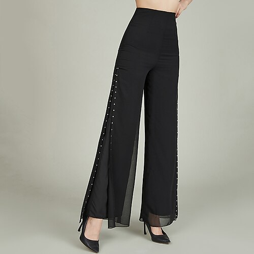 Balli latino-americani Pantaloni Cristallo / strass Colore Puro Per donna Addestramento Prestazioni Alto Chiffon
Balli latino-americani Pantaloni Cristallo / strass Colore Puro Per donna Addestramento Prestazioni Alto Chiffon