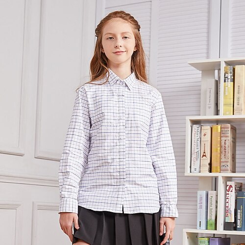 Kids Girls' Shirt Long Sleeve Plaid White Children Tops Fall Winter Fashion Daily Daily Regular Fit 3-13 Years
Kids Girls' Shirt Long Sleeve Plaid White Children Tops Fall Winter Fashion Daily Daily Regular Fit 3-13 Years