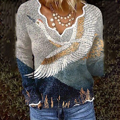 Women's Pullover Sweater Jumper Ribbed Knit Knitted Animal V Neck Stylish Casual Daily Holiday Fall Winter Gray S M L / Long Sleeve
Women's Pullover Sweater Jumper Ribbed Knit Knitted Animal V Neck Stylish Casual Daily Holiday Fall Winter Gray S M L / Long Sleeve