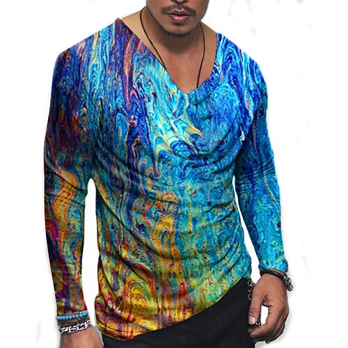 Men's Unisex T shirt Tee 3D Print Color Block Graphic Prints Crew Neck Daily Holiday Print Long Sleeve Tops Casual Big and Tall Blue
Men's Unisex T shirt Tee 3D Print Color Block Graphic Prints Crew Neck Daily Holiday Print Long Sleeve Tops Casual Big and Tall Blue
