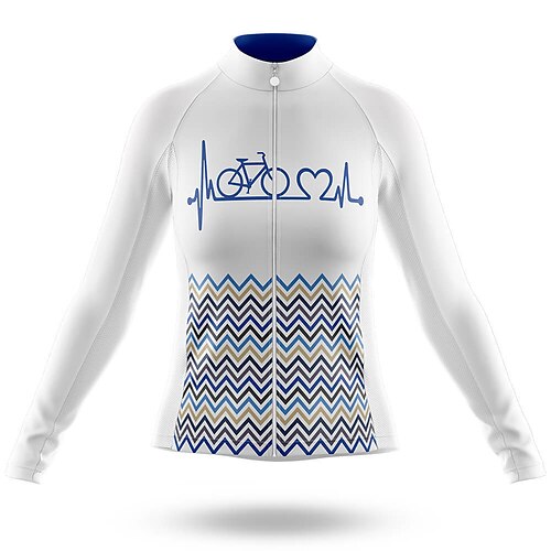 21Grams Women's Cycling Jersey Long Sleeve Bike Top with 3 Rear Pockets Mountain Bike MTB Road Bike Cycling Breathable Quick Dry Moisture Wicking Reflective Strips White Polyester Spandex Sports
21Grams Women's Cycling Jersey Long Sleeve Bike Top with 3 Rear Pockets Mountain Bike MTB Road Bike Cycling Breathable Quick Dry Moisture Wicking Reflective Strips White Polyester Spandex Sports