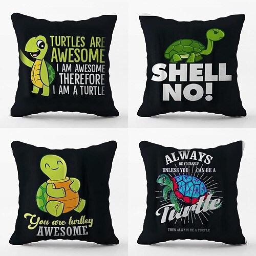 I Like Turtles,Funny Turtles Double Side Cushion Cover 4PC Soft Decorative Square Throw Pillow Cover Cushion Pillowcase for Bedroom Livingroom
I Like Turtles,Funny Turtles Double Side Cushion Cover 4PC Soft Decorative Square Throw Pillow Cover Cushion Pillowcase for Bedroom Livingroom
