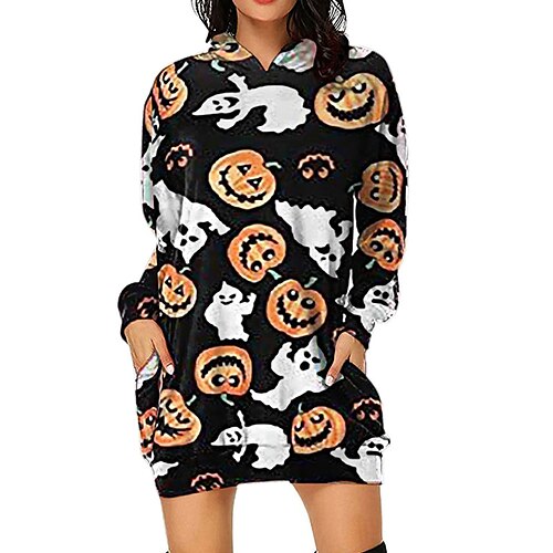 Women's Halloween Dress Shift Dress Short Mini Dress Black Yellow Khaki Orange Dark Gray Long Sleeve Print Pocket Print Fall Winter Hooded Stylish Casual 2022 S M L XL 2XL 3XL
Women's Halloween Dress Shift Dress Short Mini Dress Black Yellow Khaki Orange Dark Gray Long Sleeve Print Pocket Print Fall Winter Hooded Stylish Casual 2022 S M L XL 2XL 3XL