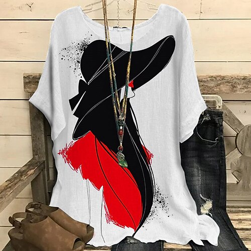 Women's Plus Size Tops Blouse Shirt Abstract Print Short Sleeve Crewneck Streetwear Daily Vacation Polyester Spring Summer Green White
Women's Plus Size Tops Blouse Shirt Abstract Print Short Sleeve Crewneck Streetwear Daily Vacation Polyester Spring Summer Green White