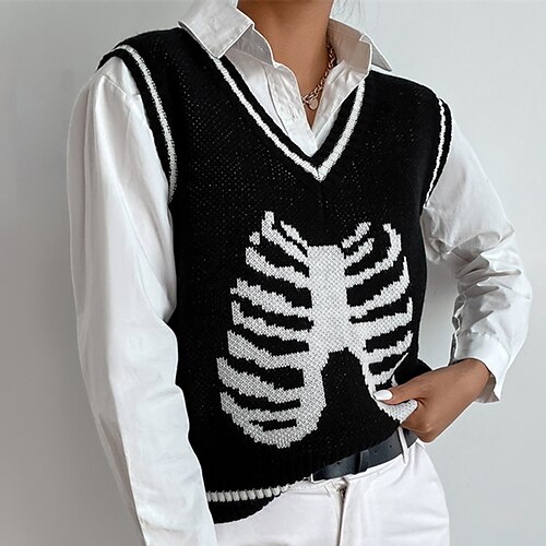 Women's Sweater Vest Jumper Crochet Knit Knitted Skeleton V Neck Stylish Casual Daily Holiday Fall Winter Black Brown S M L / Sleeveless / Sleeveless / Going out / Loose
Women's Sweater Vest Jumper Crochet Knit Knitted Skeleton V Neck Stylish Casual Daily Holiday Fall Winter Black Brown S M L / Sleeveless / Sleeveless / Going out / Loose