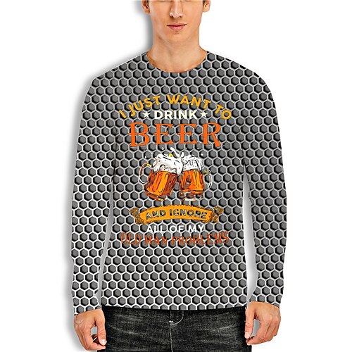 Homme Unisexe T shirt Tee Imprimés Photos Bière Col Ras du Cou Gris Noir 3D effet Extérieur Plein Air Manches Longues Imprimer Vêtement Tenue basique Sportif Design Casual
Homme Unisexe T shirt Tee Imprimés Photos Bière Col Ras du Cou Gris Noir 3D effet Extérieur Plein Air Manches Longues Imprimer Vêtement Tenue basique Sportif Design Casual