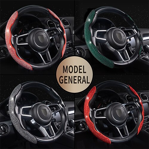 Diamond Steering Wheel Cover with Crystal Rhinestones,Universal Fit Bling Steering Wheel Cover for Women For 15""~15""1/2
Diamond Steering Wheel Cover with Crystal Rhinestones,Universal Fit Bling Steering Wheel Cover for Women For 15""~15""1/2