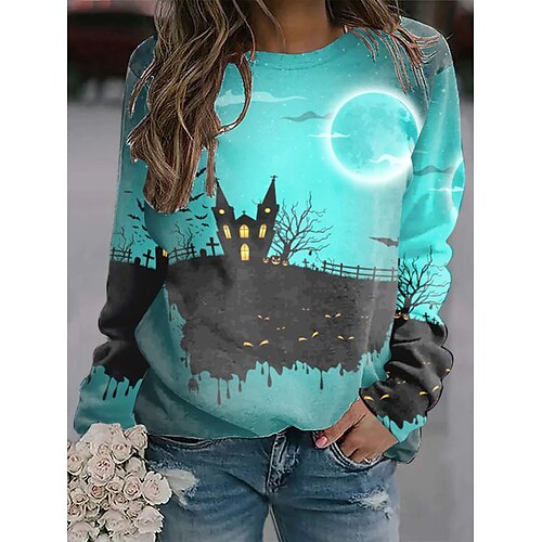 Women's Sweatshirt Pullover Graphic Print Halloween Weekend 3D Print Active Streetwear Clothing Apparel Hoodies Sweatshirts Blue
Women's Sweatshirt Pullover Graphic Print Halloween Weekend 3D Print Active Streetwear Clothing Apparel Hoodies Sweatshirts Blue