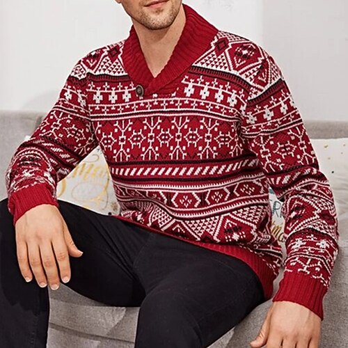 Men's Sweater Ugly Christmas Sweater Pullover Sweater Jumper Ribbed Knit Knitted Argyle V Neck Vintage Style Casual Christmas Daily Clothing Apparel Winter Fall Black Red M L XL
Men's Sweater Ugly Christmas Sweater Pullover Sweater Jumper Ribbed Knit Knitted Argyle V Neck Vintage Style Casual Christmas Daily Clothing Apparel Winter Fall Black Red M L XL