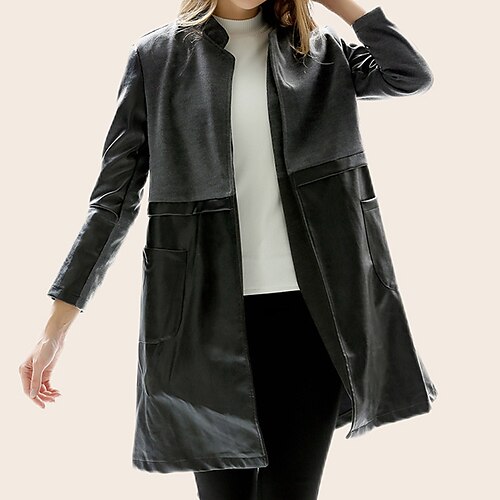 Women's Faux Leather Jacket Warm Breathable Outdoor Daily Wear Vacation Going out Pocket Zipper Turndown Active Fashion Comfortable Street Style Solid Color Regular Fit Outerwear Long Sleeve Winter
Women's Faux Leather Jacket Warm Breathable Outdoor Daily Wear Vacation Going out Pocket Zipper Turndown Active Fashion Comfortable Street Style Solid Color Regular Fit Outerwear Long Sleeve Winter