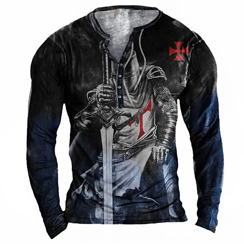 Men's Henley Shirt T shirt Tee Templar Cross Cross Human Henley Black Blue Red Gray 3D Print Plus Size Outdoor Daily Long Sleeve Button-Down Print Clothing Apparel Basic Vintage Designer Classic
Men's Henley Shirt T shirt Tee Templar Cross Cross Human Henley Black Blue Red Gray 3D Print Plus Size Outdoor Daily Long Sleeve Button-Down Print Clothing Apparel Basic Vintage Designer Classic