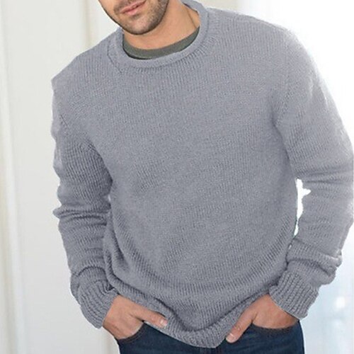 Men's Pullover Sweater Jumper Ribbed Knit Knitted Solid Color Crew Neck Stylish Basic Daily Holiday Fall Winter Gray Army Green M L XL / Long Sleeve / Long Sleeve / Weekend
Men's Pullover Sweater Jumper Ribbed Knit Knitted Solid Color Crew Neck Stylish Basic Daily Holiday Fall Winter Gray Army Green M L XL / Long Sleeve / Long Sleeve / Weekend