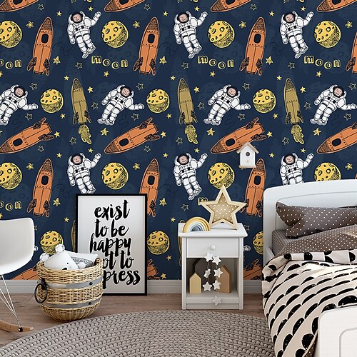 Cartoon Wallpaper Spaceman Rocket Wall Cover Sticker Film Peel and Stick Removable Self Adhesive PVC/Vinyl Wall Decal for Room Home Decoration 44300cm
Cartoon Wallpaper Spaceman Rocket Wall Cover Sticker Film Peel and Stick Removable Self Adhesive PVC/Vinyl Wall Decal for Room Home Decoration 44300cm