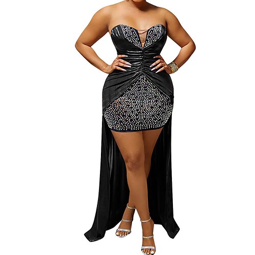 Women's Party Dress Maxi long Dress Black Blue Red Sleeveless Pure Color Backless Cold Shoulder Fall Winter Strapless Party Stylish Party Slim 2022 S M L XL XXL
Women's Party Dress Maxi long Dress Black Blue Red Sleeveless Pure Color Backless Cold Shoulder Fall Winter Strapless Party Stylish Party Slim 2022 S M L XL XXL