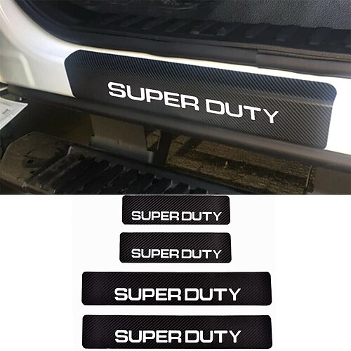 Car Door Sill Protector Carbon Fiber Texture Sticker Car Door Sill Decoration Scuff Plate Compatible with Ford Super Duty F250 F350 F450
Car Door Sill Protector Carbon Fiber Texture Sticker Car Door Sill Decoration Scuff Plate Compatible with Ford Super Duty F250 F350 F450
