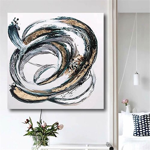 Oil Painting Handmade Hand Painted Wall Art Abstract Modern Black Golden Grey Circles Home Decoration Decor Stretched Frame Ready to Hang
Oil Painting Handmade Hand Painted Wall Art Abstract Modern Black Golden Grey Circles Home Decoration Decor Stretched Frame Ready to Hang