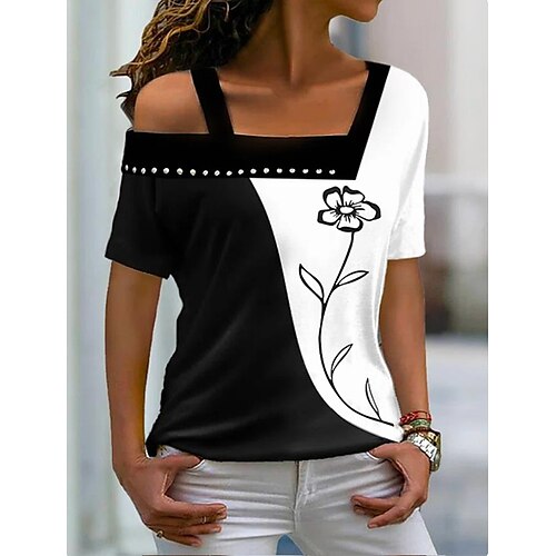 Women's Shirt Heart Letter Daily Weekend Shirt Short Sleeve Print V Neck Casual Streetwear Green White Black S
Women's Shirt Heart Letter Daily Weekend Shirt Short Sleeve Print V Neck Casual Streetwear Green White Black S