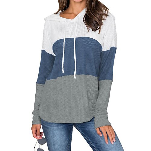 Women's Pullover Hoodie Sweatshirt Pullover Color Block Daily Weekend Streetwear Casual Clothing Apparel Hoodies Sweatshirts Black Blue
Women's Pullover Hoodie Sweatshirt Pullover Color Block Daily Weekend Streetwear Casual Clothing Apparel Hoodies Sweatshirts Black Blue