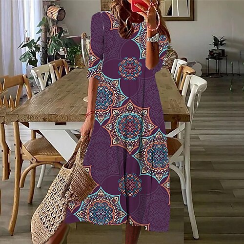 Women's Shift Dress Casual Dress Midi Dress Blue Fuchsia 3/4 Length Sleeve Floral Ruched Print Fall Winter Round Neck Casual Vacation 2022 S M L XL XXL 3XL
Women's Shift Dress Casual Dress Midi Dress Blue Fuchsia 3/4 Length Sleeve Floral Ruched Print Fall Winter Round Neck Casual Vacation 2022 S M L XL XXL 3XL
