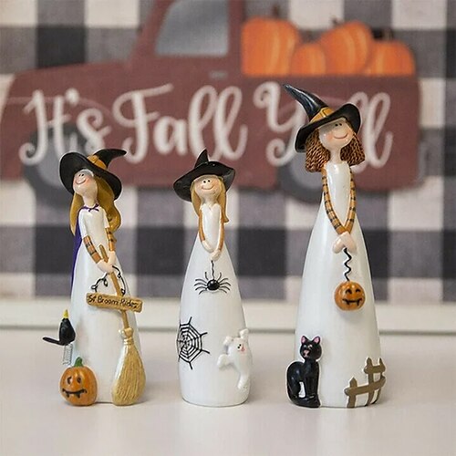 Halloween Witch Ornaments Resin Statue Ornaments Cute Family Holiday Decorations Crafts
Halloween Witch Ornaments Resin Statue Ornaments Cute Family Holiday Decorations Crafts