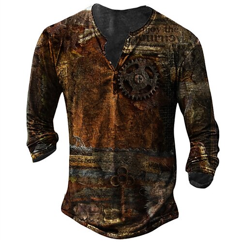 Men's T shirt Tee Henley Shirt Tee Graphic Machine Henley Coffee Long Sleeve 3D Print Plus Size Outdoor Daily Button-Down Print Tops Basic Designer Classic Comfortable / Sports
Men's T shirt Tee Henley Shirt Tee Graphic Machine Henley Coffee Long Sleeve 3D Print Plus Size Outdoor Daily Button-Down Print Tops Basic Designer Classic Comfortable / Sports