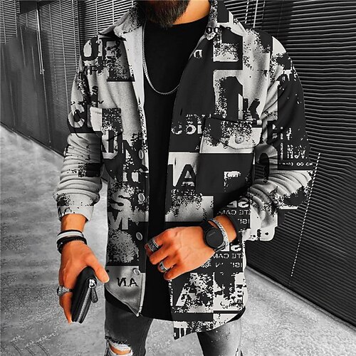 Men's Coat Warm Street Single Breasted Color Gradient 3D Printed Graphic Turndown Streetwear Jacket Outerwear Long Sleeve Pocket Winter
Men's Coat Warm Street Single Breasted Color Gradient 3D Printed Graphic Turndown Streetwear Jacket Outerwear Long Sleeve Pocket Winter