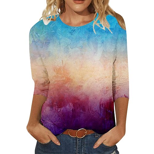 Women's T shirt Tee Graphic Casual Weekend T shirt Tee Long Sleeve Print Round Neck Basic Green Black Blue S / 3D Print
Women's T shirt Tee Graphic Casual Weekend T shirt Tee Long Sleeve Print Round Neck Basic Green Black Blue S / 3D Print