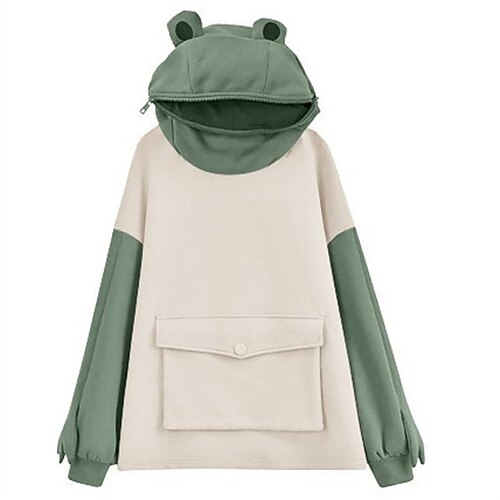 Women's Zipper Hoodie Cartoon Color Block Patchwork Casual Daily Sports Casual Streetwear Hoodies Sweatshirts Green Black
Women's Zipper Hoodie Cartoon Color Block Patchwork Casual Daily Sports Casual Streetwear Hoodies Sweatshirts Green Black