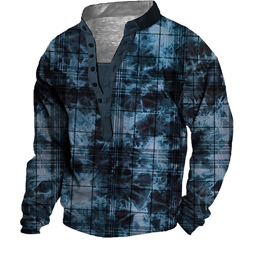 Men's Unisex Sweatshirt Pullover Button Up Hoodie Blue Standing Collar Tie Dye Graphic Prints Tartan Print Casual Daily Sports 3D Print Streetwear Designer Casual Spring & Fall Clothing Apparel
Men's Unisex Sweatshirt Pullover Button Up Hoodie Blue Standing Collar Tie Dye Graphic Prints Tartan Print Casual Daily Sports 3D Print Streetwear Designer Casual Spring & Fall Clothing Apparel