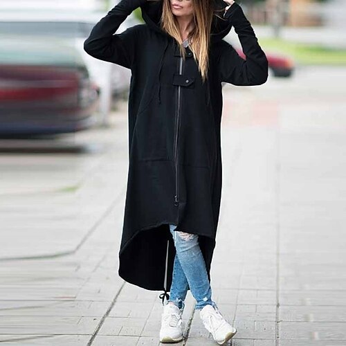 Women's Casual Jacket Hoodie Jacket Warm Breathable Outdoor Daily Wear Vacation Going out Zipper Zipper Hoodie Active Sports Comfortable Street Style Solid Color Regular Fit Outerwear Long Sleeve
Women's Casual Jacket Hoodie Jacket Warm Breathable Outdoor Daily Wear Vacation Going out Zipper Zipper Hoodie Active Sports Comfortable Street Style Solid Color Regular Fit Outerwear Long Sleeve
