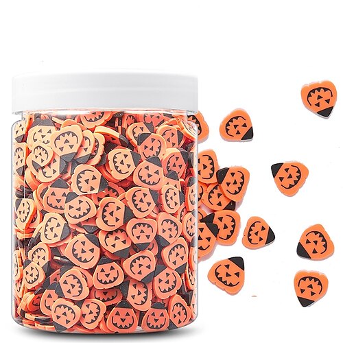 Halloween Soft Pottery Piece Painted Pottery Pumpkin Nail Art Handmade Epoxy Material Jewelry Cross-border Slime Kilogram Bag
Halloween Soft Pottery Piece Painted Pottery Pumpkin Nail Art Handmade Epoxy Material Jewelry Cross-border Slime Kilogram Bag