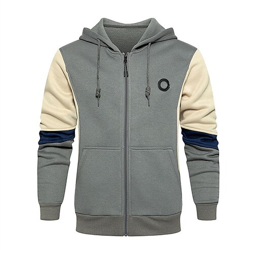 Men's Full Zip Hoodie Jacket Hooded Color Block Zipper Pocket Daily Holiday Going out non-printing Streetwear Casual Hoodies Sweatshirts Long Sleeve Blue Gray
Men's Full Zip Hoodie Jacket Hooded Color Block Zipper Pocket Daily Holiday Going out non-printing Streetwear Casual Hoodies Sweatshirts Long Sleeve Blue Gray