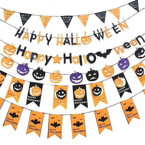 1pcs Halloween Pumpkin Bat Festival / Party Banner Garland for Gift Decoration Party 10.65.91 inch Fabric
1pcs Halloween Pumpkin Bat Festival / Party Banner Garland for Gift Decoration Party 10.65.91 inch Fabric