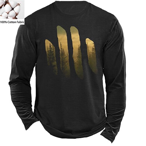 Men's Unisex T shirt Tee Scenery Forest Crew Neck Green Black Gray Navy Blue Long Sleeve Hot Stamping Outdoor Street Print Tops Basic Sports Designer Simple
Men's Unisex T shirt Tee Scenery Forest Crew Neck Green Black Gray Navy Blue Long Sleeve Hot Stamping Outdoor Street Print Tops Basic Sports Designer Simple