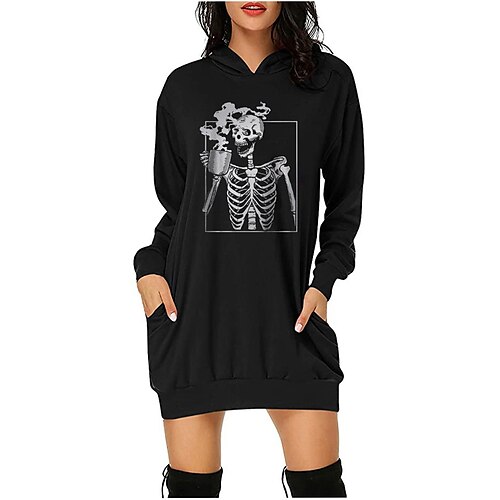 Women's Pullover Hoodie Sweatshirt Pullover Skull Skeleton Pocket Print Weekend 3D Print Active Streetwear Long Clothing Apparel Hoodies Sweatshirts Black Dark Gray
Women's Pullover Hoodie Sweatshirt Pullover Skull Skeleton Pocket Print Weekend 3D Print Active Streetwear Long Clothing Apparel Hoodies Sweatshirts Black Dark Gray